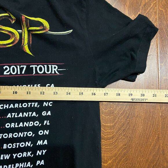 Canvas NSP Rock Hard Tour 2017 Concert Band Black Tee Cotton Unisex Size Small - Picture 7 of 8